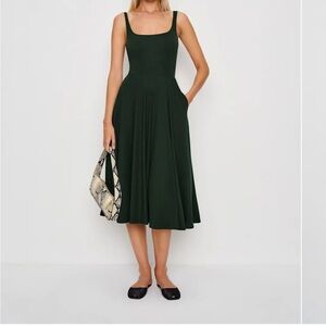 Reformation Rou Dress - Forest size Medium